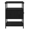 vidaXL Nachttisch Schwarz Eichen-Optik 40 x 42 x 56 cm Holzwerkstoff