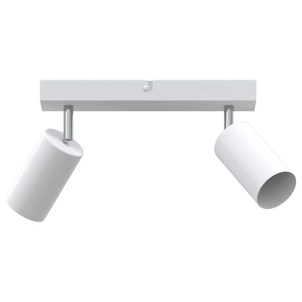 vidaXL Deckenstrahler mit Strahlern Wei&szlig; 26 x 5,5 x 16,5 cm Metall