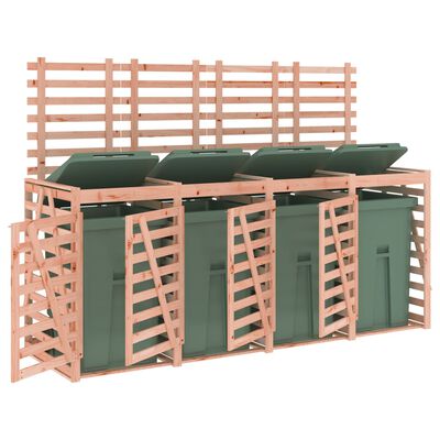 vidaXL Mülltonnenbox für 4 Tonnen Massivholz Douglasie