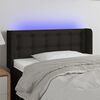 vidaXL LED Kopfteil Schwarz 103x16x78/88 cm Stoff