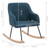 vidaXL Schaukelstuhl Blau Stoff