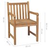 vidaXL Gartenst&uuml;hle 8 Stk. Graue Karomuster-Kissen Massivholz Teak