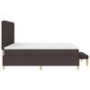 vidaXL Boxspringbett mit Matratze Dunkelbraun 200 x 200 cm Stoff