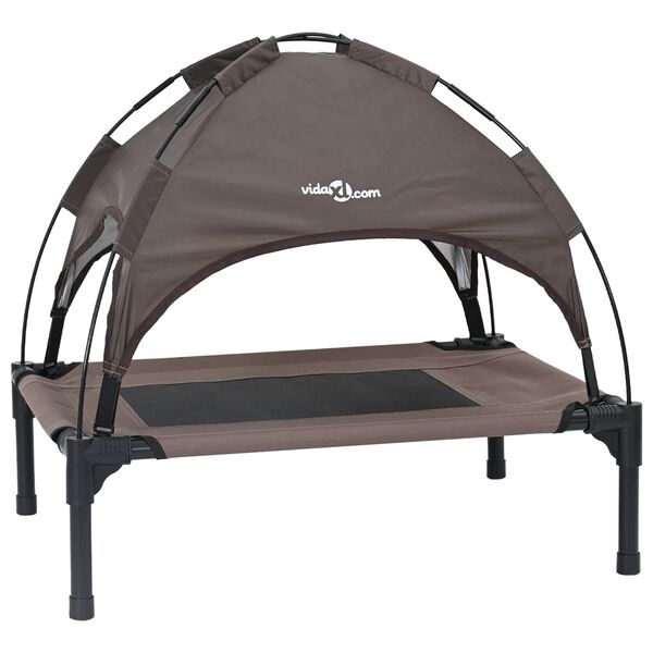 vidaXL Hundebett Braun 62 x 48 x 61 cm Stahl