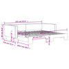 vidaXL Tagesbett Ausziehbar Hellgrau 100x200 cm Stoff