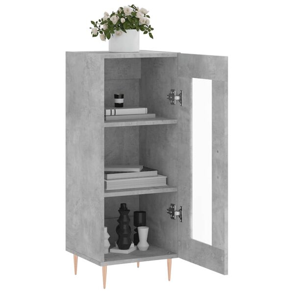 vidaXL Sideboard Betongrau 34,5x34x90 cm Holzwerkstoff
