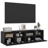 vidaXL TV-Wandschr&auml;nke 2 Stk. Schwarz 60x30x30 cm Holzwerkstoff