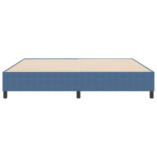 vidaXL Plattformbettgestell Blau 200 x 200 cm Stoff