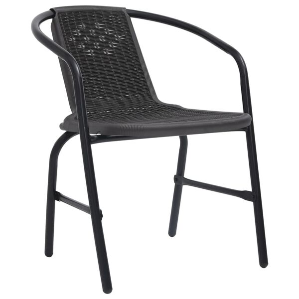 vidaXL Gartenst&uuml;hle 4 Stk. Rattan-Optik Kunststoff und Stahl 110 kg