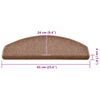 vidaXL Stufenmatten 15 Stk. 65x24x4 cm Braun Halbrund Gro&szlig;