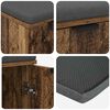 vidaXL Flurbank mit Kissen mit Speicher Altholz 60 x 38 x 46 cm