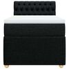 vidaXL Boxspringbett mit Matratze Schwarz 100x200 cm Stoff