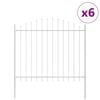 vidaXL Gartenzaun WOERDEN 6 stk. 170 x 190 cm Wei&szlig;