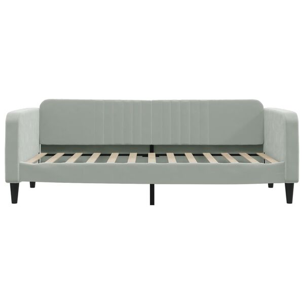 vidaXL Tagesbett Hellgrau 90x200 cm Samt