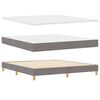 vidaXL Boxspringbett mit Matratze Taupe 180 x 200 cm Stoff