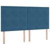 vidaXL Aufbewahrungsbett mit Matratze Dunkelblau 200 x 200 cm Samt