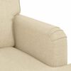 vidaXL Sofa 180cm 2 pcs Creme Metall