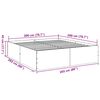 vidaXL Bettgestell R&auml;uchereiche 200x200 cm Holzwerkstoff