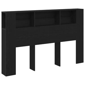 vidaXL Kopfteil Schrank Schwarz Eichen-Optik 160 x 19 x 104,5 cm