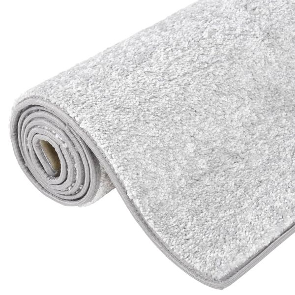vidaXL Teppich Weich Rutschfest 57x150 cm Hellgrau
