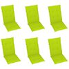vidaXL Klappbare Gartenst&uuml;hle 6 Stk. mit Auflagen Massivholz Akazie