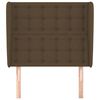 vidaXL Kopfteil mit Ohren Dunkelbraun 83x23x118/128 cm Stoff