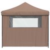 vidaXL Party-Zelt Braun 292 x 292 x 315 cm Oxford-Stoff