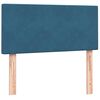 vidaXL Boxspringbett mit Matratze & LED Dunkelblau 90x220 cm Samt