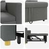 vidaXL Ausziehbare Schlafcouch Einzel Dunkelgrau 90 x 165 x 87 cm