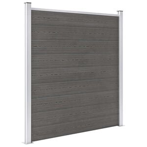 vidaXL Gartenzaun WPC 180&times;186 cm Grau