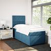 vidaXL Boxspringbett mit Matratze Blau 90x190 cm Samt