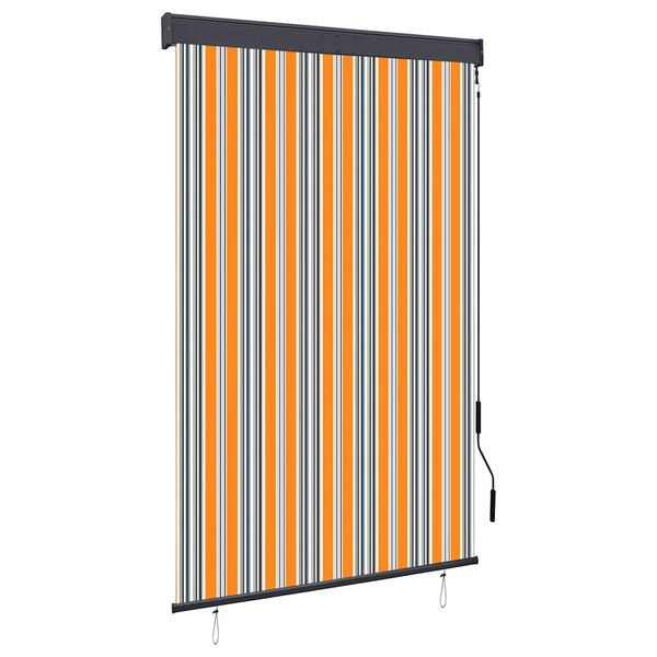 vidaXL Au&szlig;enrollo 120 x 250 cm Gelb und Blau