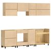 vidaXL Schrank mit Regal SKI 8 pcs Honigbraun Massives Kiefernholz