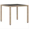 vidaXL Garten Essgruppe 5 pcs Beige Poly-Rattan