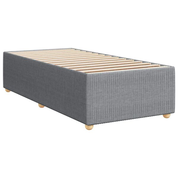 vidaXL Bettgestell ohne Matratze Hellgrau 90x190 cm Stoff