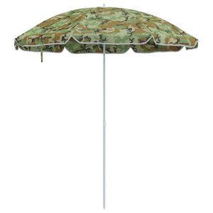 vidaXL Strandparasol Gr&uuml;n 263 x 263 x 272 cm Polyester und Metall