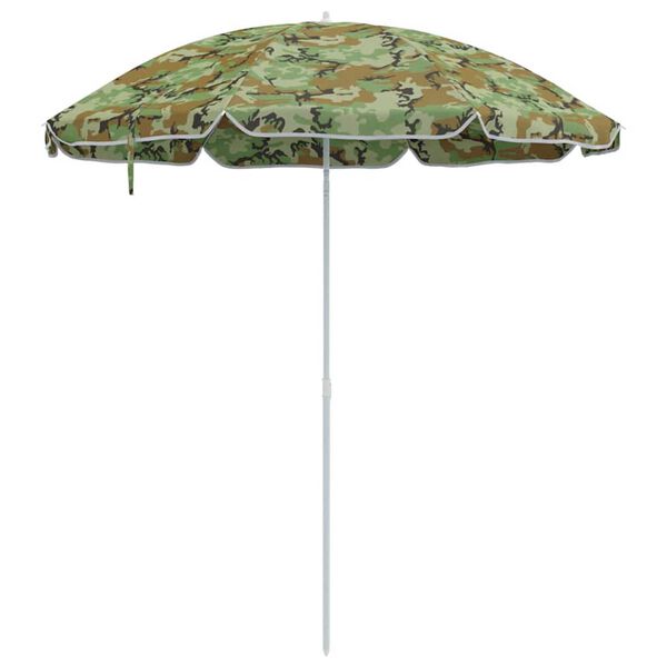 vidaXL Strandparasol Grün 263 x 263 x 272 cm Polyester und Metall
