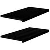 vidaXL Fensterb&auml;nke 2 Stk. Braun-Schwarz 80x40x2 cm Massivholz Eiche