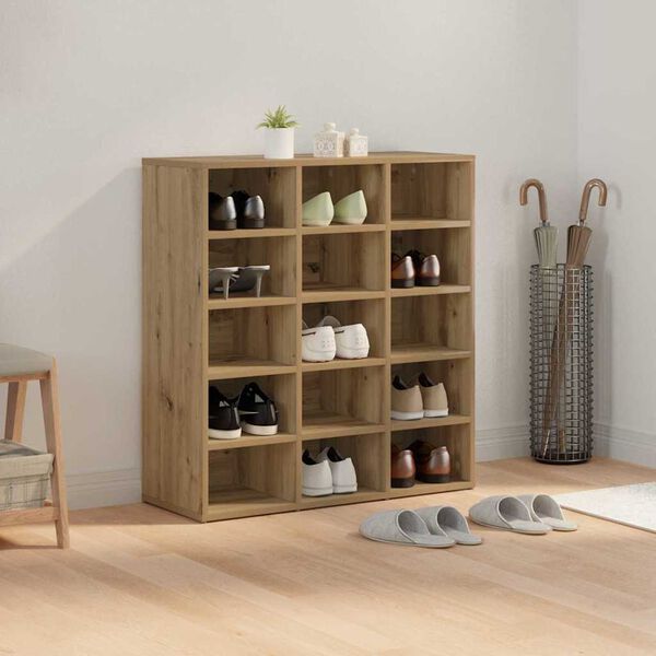 vidaXL Schuhschrank Artisan-Eiche 77,5 x 30 x 83,5 cm Holzwerkstoff