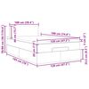 vidaXL Ottomane Bett mit Matratze & LEDs Taupe 120x190 cm Stoff