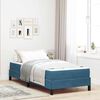 vidaXL Boxspringbett mit Matratze Dunkelblau 100 x 210 cm Stoff