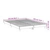 vidaXL Bettgestell Grau Sonoma 140x200 cm Holzwerkstoff