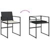 vidaXL 9-tlg. Garten-Essgruppe mit Kissen Schwarz Poly Rattan