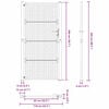 vidaXL Gartentor 100x200 cm Verwitterungsstahl Kreuzdesign