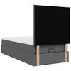 vidaXL Ottoman-Bett mit Matratze Dunkelgrau 90x200 cm Stoff
