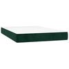 vidaXL Boxspringbett mit Matratze Dunkelgr&uuml;n 100x200 cm Samt