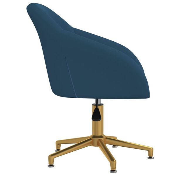 vidaXL Esszimmerst&uuml;hle 4 Stk. Drehbar Blau Samt