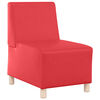 vidaXL Modulares Armfreies Sofa 2 pcs Rot 55 x 74 x 82 cm Kunstleder