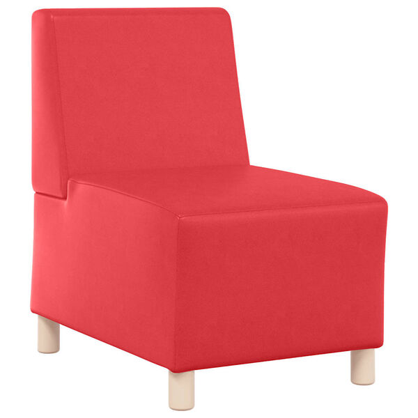 vidaXL Modulares Armfreies Sofa 2 pcs Rot 55 x 74 x 82 cm Kunstleder