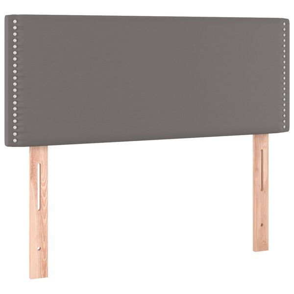 vidaXL LED Kopfteil Grau 80x5x78/88 cm Kunstleder